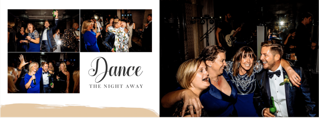 Adam & Ashley's Wedding Album with Stylized Fonts